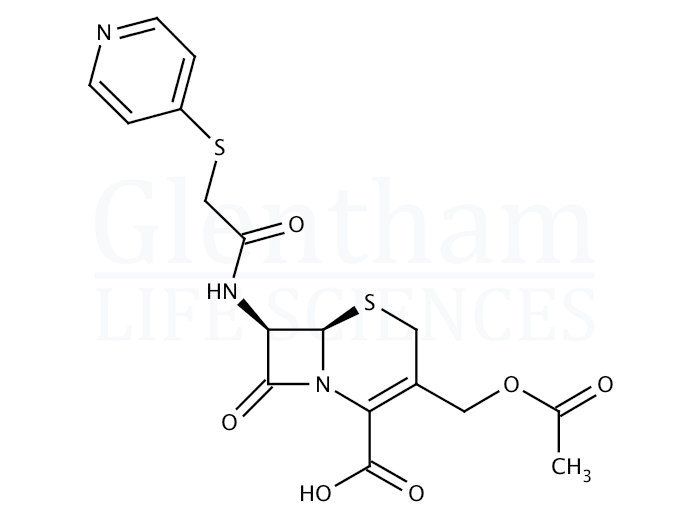 Structure for Cefapirin  (21593-23-7)