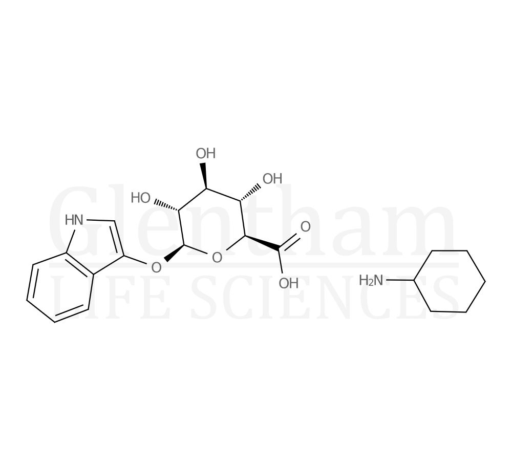 Structure for 3-Indoxyl b-D-glucuronide cyclohexylammonium salt