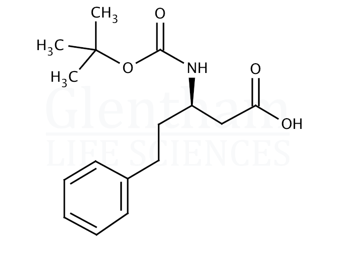 Structure for (R)-3-(Boc-amino)-5-phenylpentanoic acid  