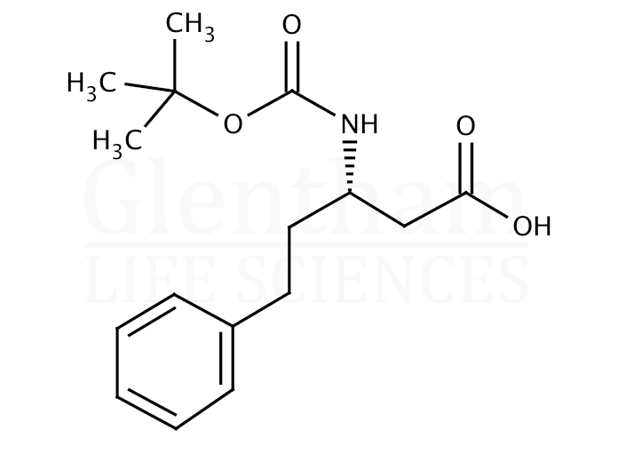 (S)-3-(Boc-amino)-5-phenylpentanoic acid   Structure