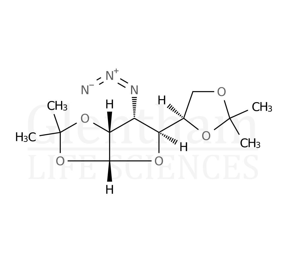 Structure for 3-Azido-3-deoxy-1,2:5,6-di-O-isopropylidene-α-D-allofuranose