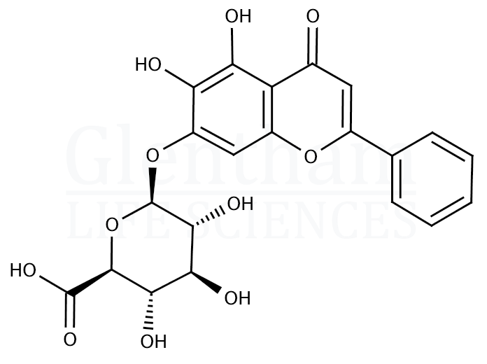 Baicalin 7-b-D-glucuronide Structure