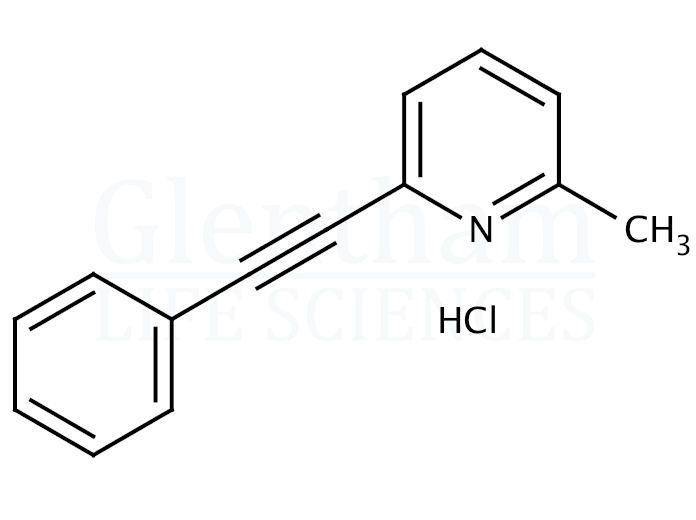 Structure for  6-Methyl-2-(phenylethynyl)pyridine hydrochloride  (219911-35-0)