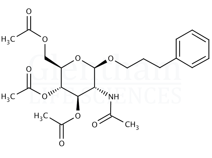 Phenylpropyl 2-acetamido-3,4,6-tri-O-acetyl-2-deoxy-b-D-glucopyranoside Structure