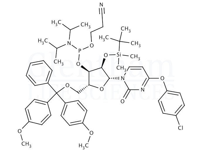 Strcuture for 2''-O-tert-Butyldimethylsilyl-O4-(4-chlorophenyl)-5''-O-DMT-uridine 3''-CE-phosphoramidite