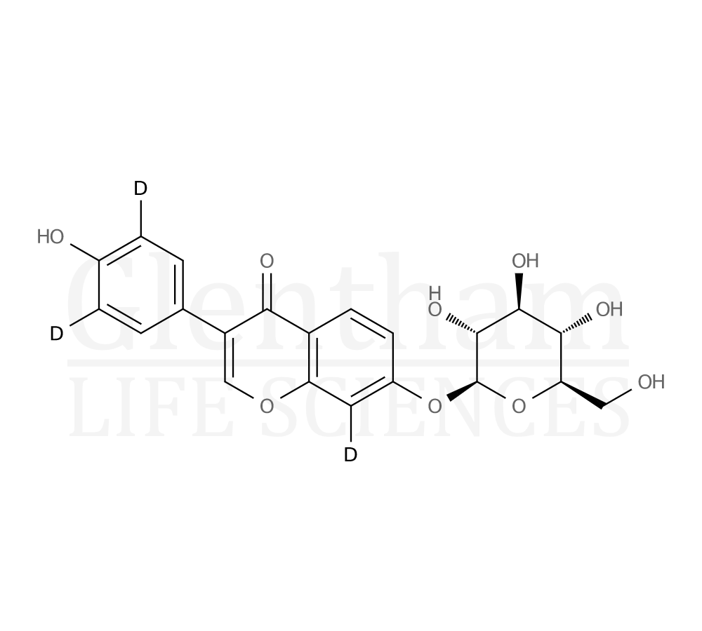 Structure for Daidzein-D3-7-O-b-D-glucopyranoside
