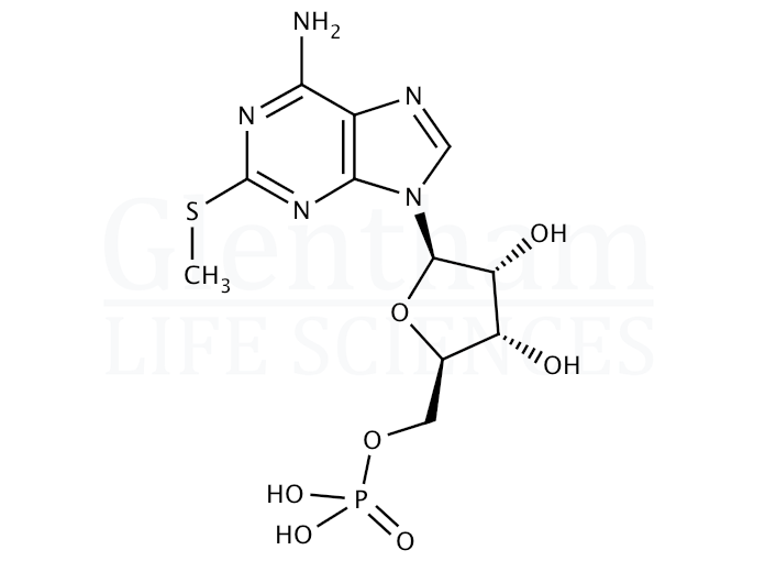 Structure for  2-Methylthioadenosine 5-monophosphate  (22140-20-1)