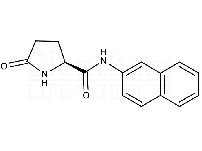 Structure for  L-Pyroglutamic acid beta-naphthylamide  (22155-91-5)