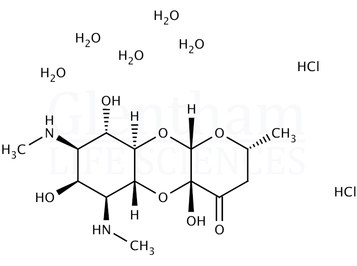 Spectinomycin dihydrochloride pentahydrate Structure