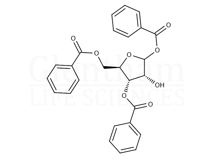 Structure for 1,3,5-Tri-O-benzoyl-a-D-ribofuranose