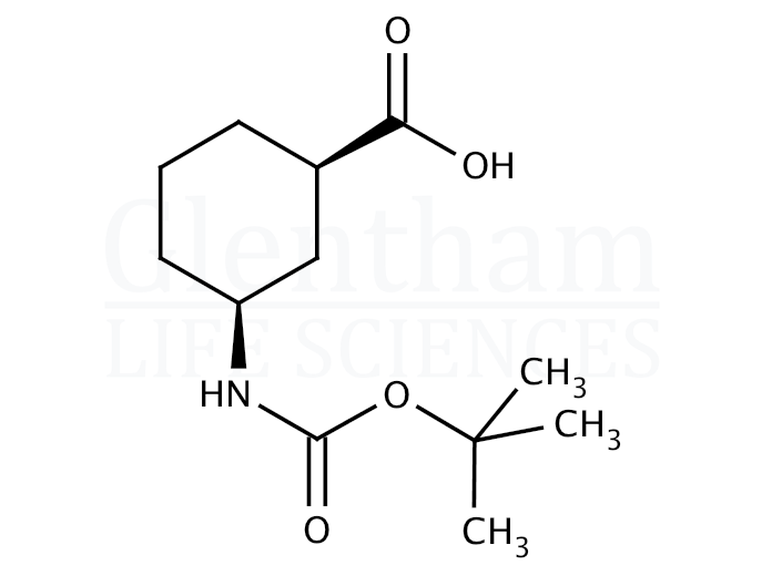 cis-3-(Boc-amino)cyclohexanecarboxylic acid   Structure