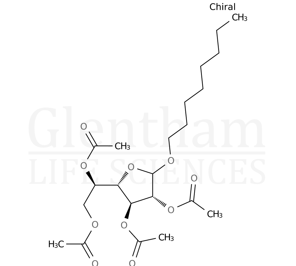 Octyl D-galactofuranoside tetraacetate Structure
