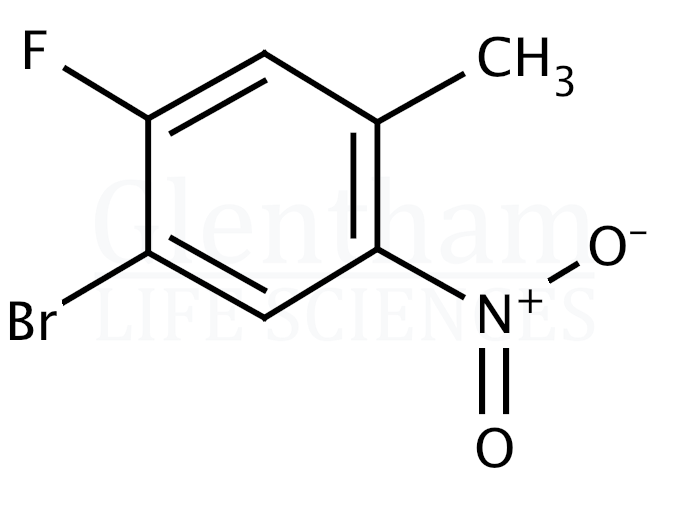 Structure for  4-Bromo-5-fluoro-2-nitrotoluene  (224185-19-7)