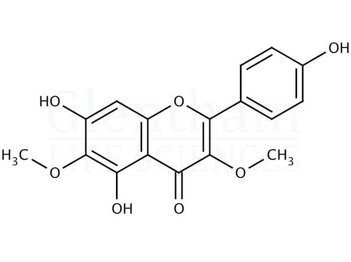 4′,5,7-Trihydroxy-3,6-dimethoxyflavone Structure