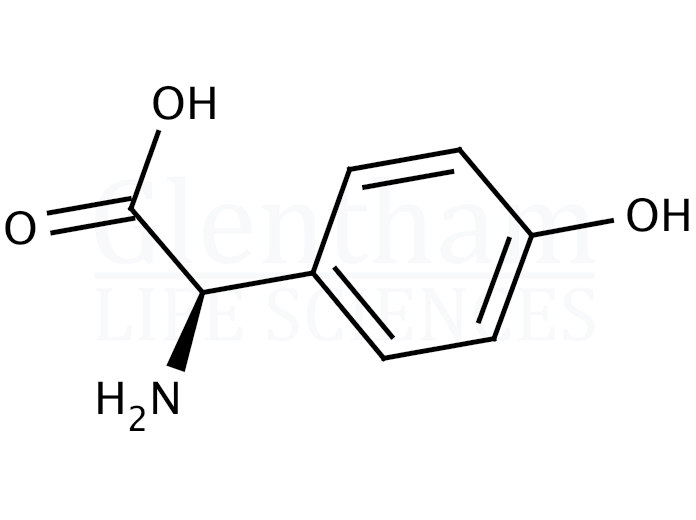 4-Hydroxy-D-phenylglycine Structure