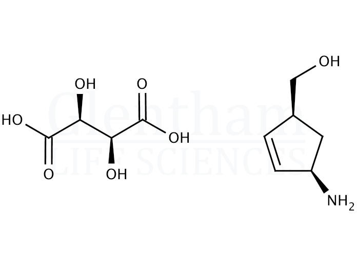 (1S-cis)-4-Amino-2-cyclopentene-1-methanol D-hydrogen tatrate Structure