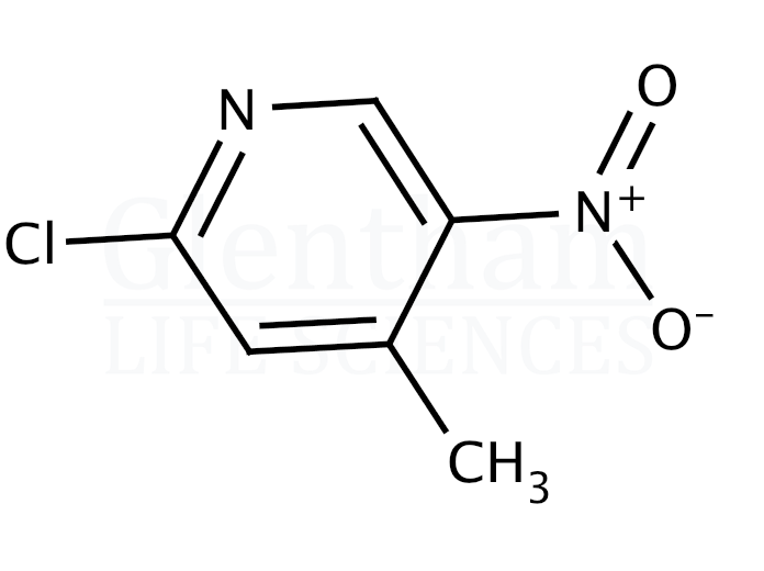Structure for 2-Chloro-5-nitro-4-picoline (2-Chloro-4-methyl-5-nitropyridine) (23056-33-9)