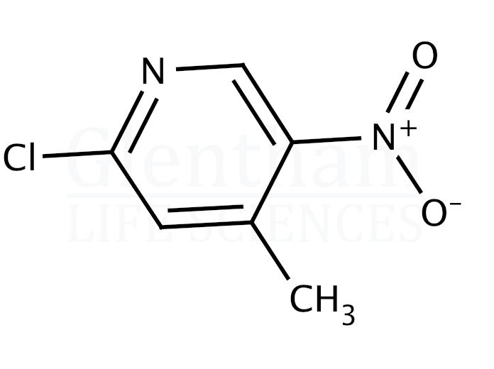 Structure for  2-Chloro-5-nitro-4-picoline (2-Chloro-4-methyl-5-nitropyridine)  (23056-33-9)