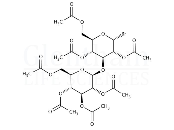 Structure for 2,4,6-Tri-O-acetyl-3-O-(2,3,4,6-tetra-O-acetyl-b-D-glucopyranosyl)-a-D-glucopyranosyl bromide