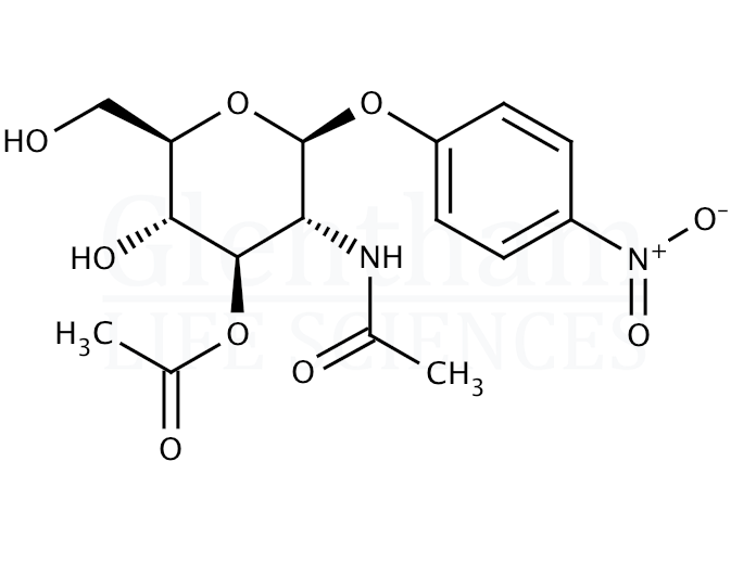 p-Nitrophenyl 2-Acetamido-2-deoxy-3-O-acetyl-β-D-glucopyranoside Structure