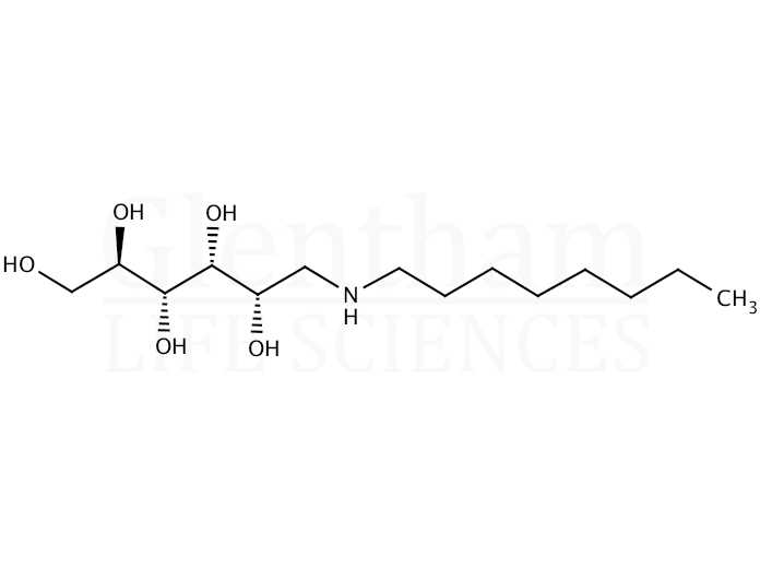 1-Octylamino-1-deoxy-D-glucitol Structure