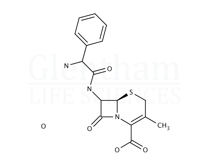 Structure for Cefalexin monohydrate, USP grade (23325-78-2)