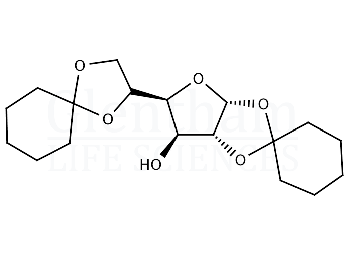 Structure for 1,2:5,6-Di-O-cyclohexylidene-a-D-glucofuranose