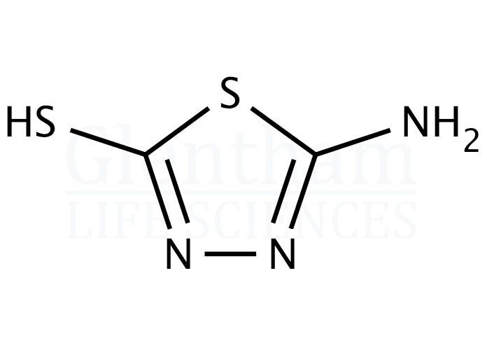 2-Amino-5-mercapto-1,3,4-thiadiazole Structure