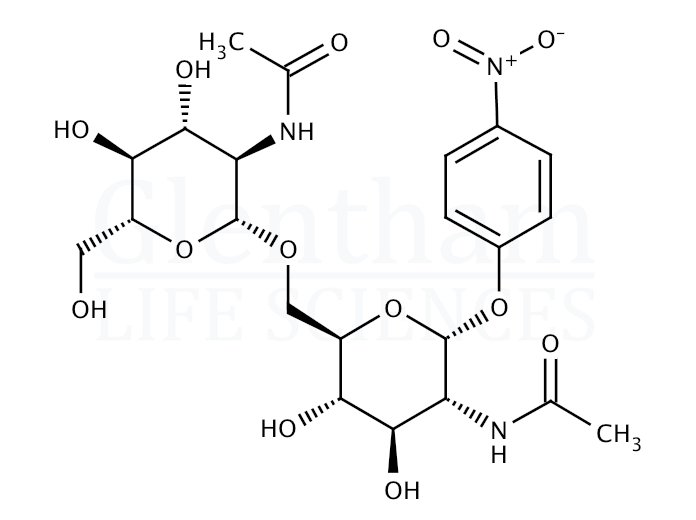 4-Nitrophenyl 2-acetamido-6-O-(2-acetamido-2-deoxy-b-D-glucopyranosyl)-2-deoxy-a-D-galactopyranoside Structure