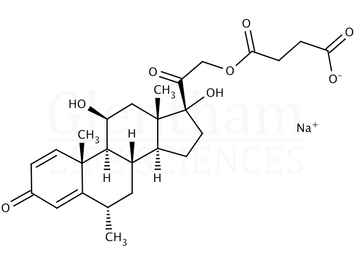 Structure for 6α-Methylprednisolone 21-hemisuccinate sodium salt