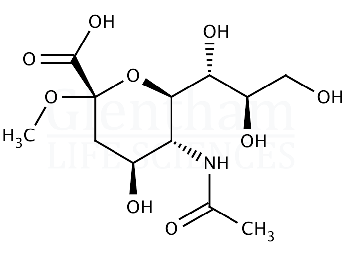 2-O-Methyl-β-D-N-acetylneuraminic acid Structure