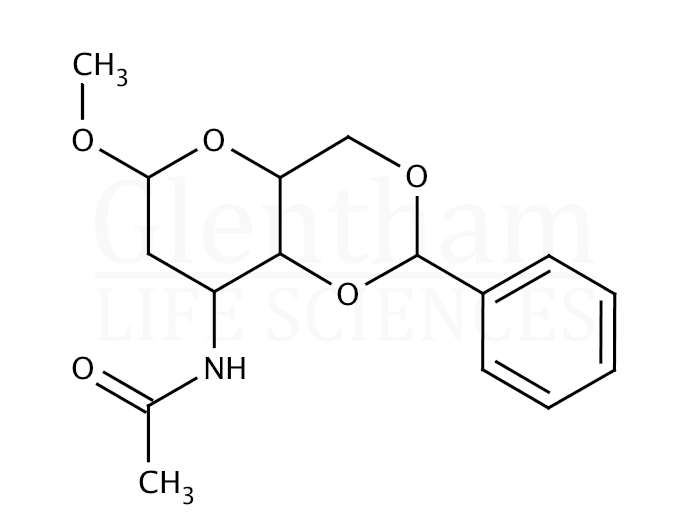 Methyl 3-(Acetylamino)-2,3-dideoxy-4,6-O-benzylidene-α-D-ribo-hexopyranoside Structure