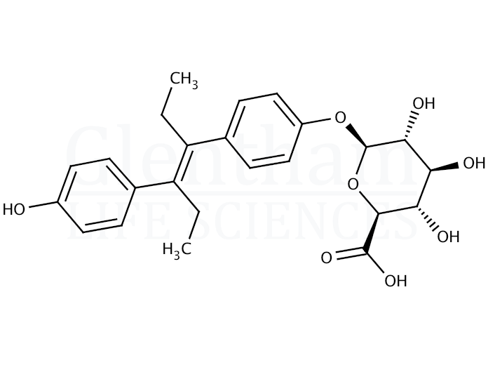 Structure for  Diethyl stilbestrol b-D-glucuronide  (2408-40-4)