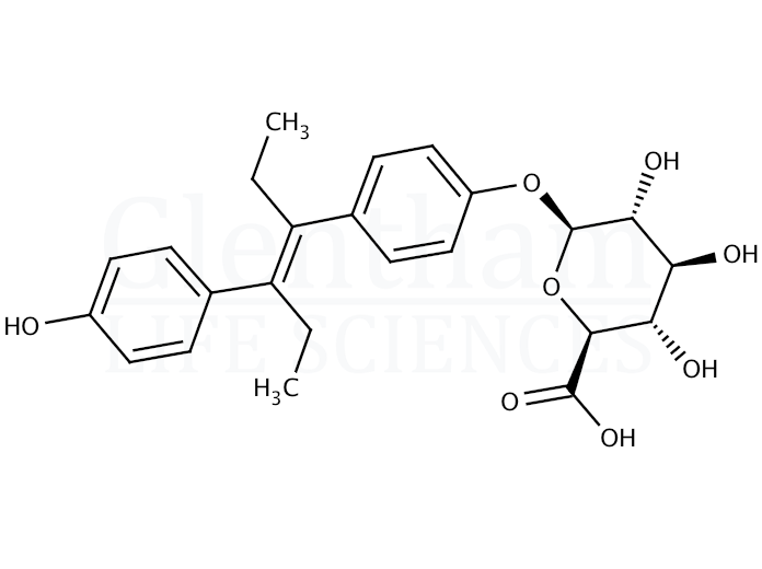 Structure for Diethyl stilbestrol b-D-glucuronide