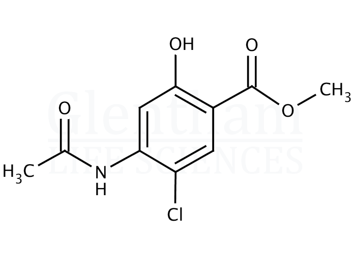 4-Acetylamino-5-chloro-2-hydroxybenzoic acid methyl ester Structure