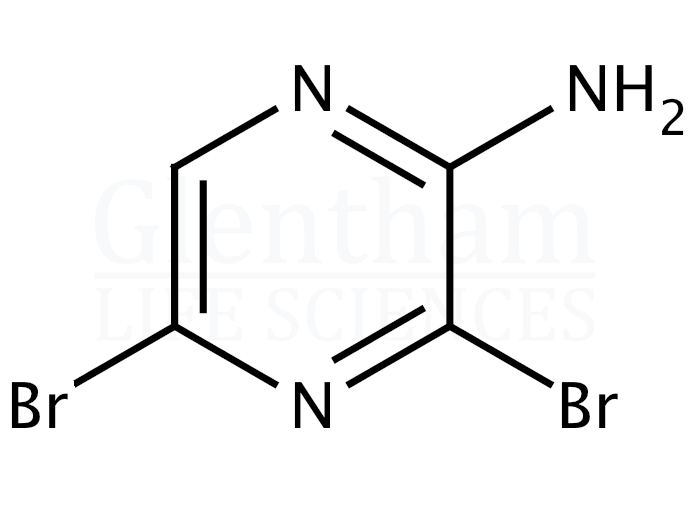 2-Amino-3,5-dibromopyrazine Structure