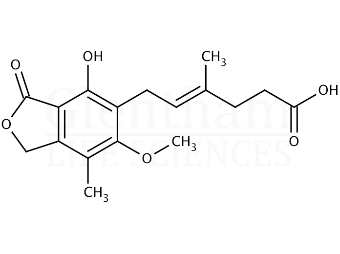 Structure for  Mycophenolic acid  (24280-93-1)