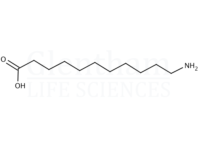 Structure for 11-Aminoundecanoic acid  (2432-99-7)