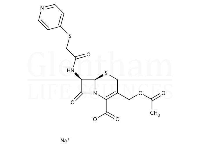 Structure for Cefapirin sodium salt (24356-60-3)