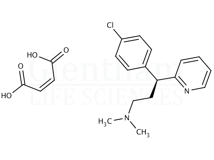 S-(+)-Chlorpheniramine maleate salt Structure
