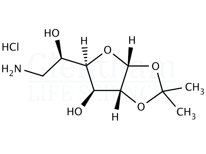 6-Amino-6-deoxy-1,2-O-isopropylidene-a-D-glucofuranose hydrochloride Structure