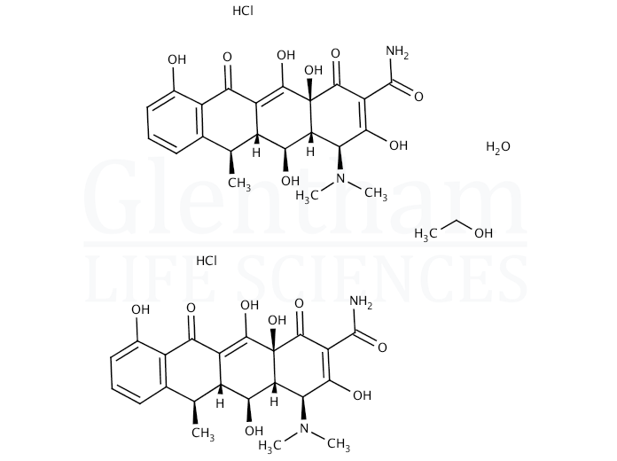 Structure for  Doxycycline hyclate  (24390-14-5)