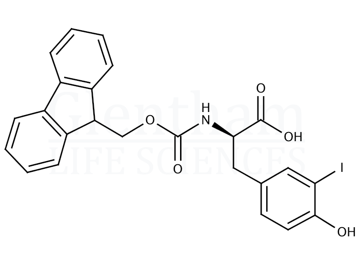 Fmoc-3-iodo-D-tyrosine Structure