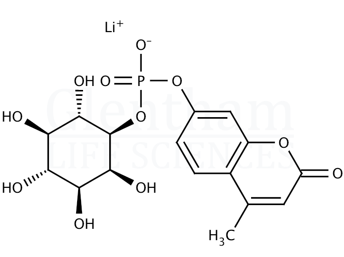 4-Methylumbelliferyl myo-inositol 1-phosphate lithium salt Structure
