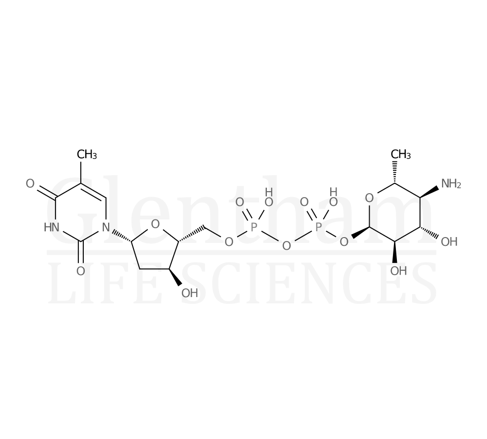 Thymidine-5''-diphosphate-D-viosamine disodium salt Structure