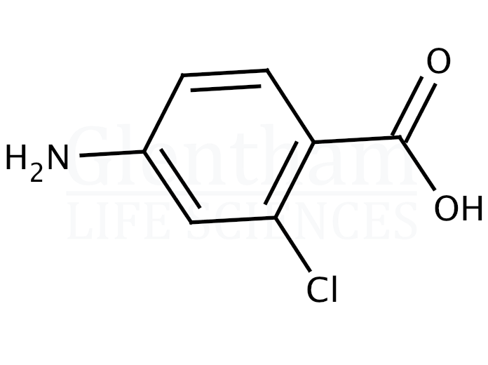 Structure for 4-Amino-2-chlorobenzoic acid  (2457-76-3)