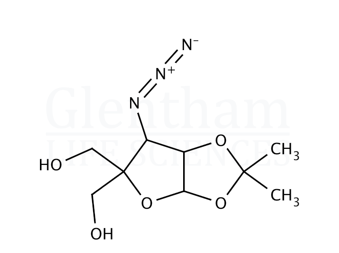 3-Azido-3-deoxy-4-hydroxy-methyl-1,2-O-isopropylidene-a-D-ribofuranose Structure