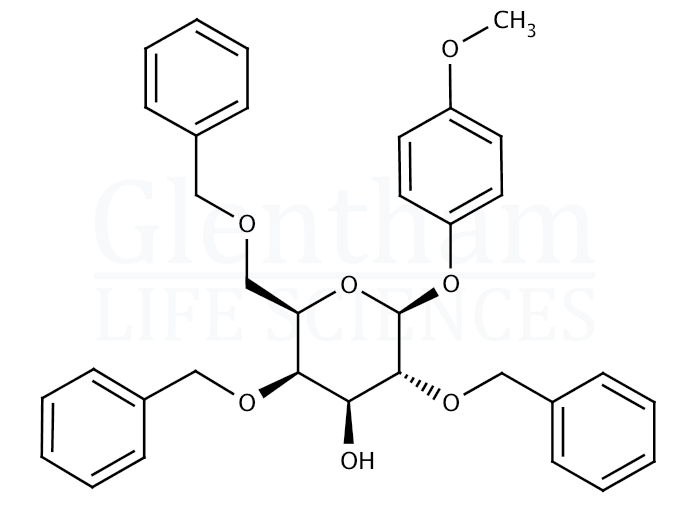 Structure for 4-Methoxyphenyl 2,4,6-tri-O-benzyl-b-D-galactopyranoside