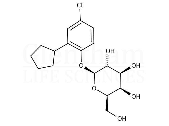 4-Chloro-2-cyclopentylphenyl-β-D-galactopyranoside Structure