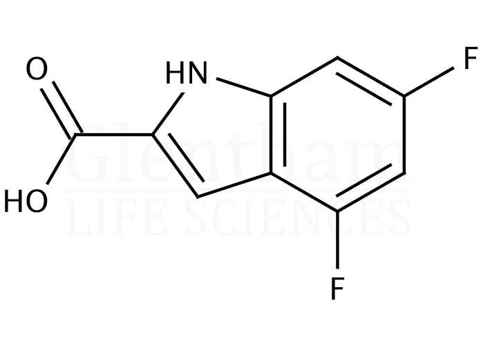 4,6-Difluoroindole-2-carboxylic acid Structure